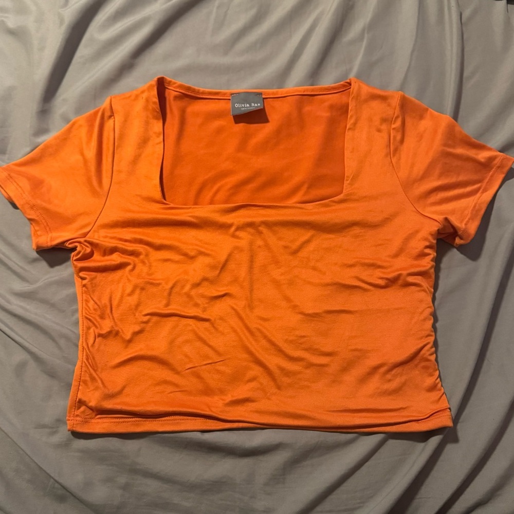 Olivia Rae Orange Short Sleeve Top